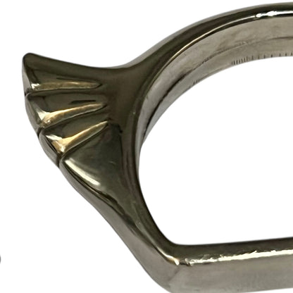 Close-up of a napkin ring on a white background