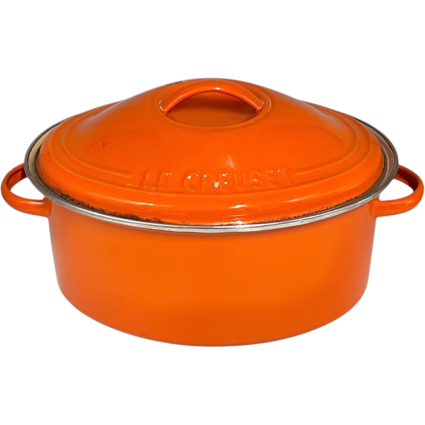 Le Creuset Casserole Dish, Orange Enamel Coated Steel with Lid  2.5 litres