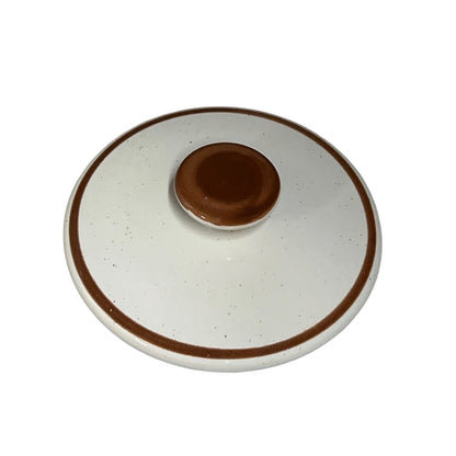 close up of a French table bin on a white background 