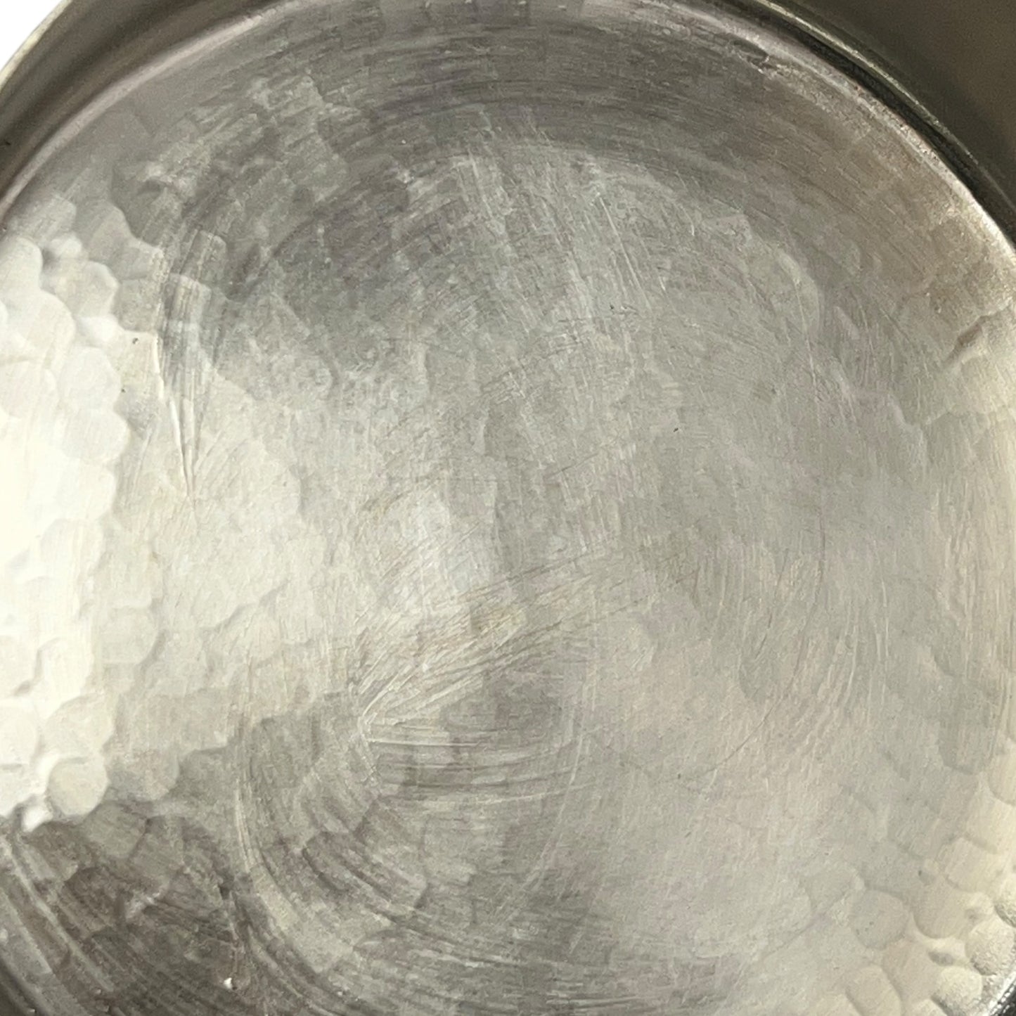 Close-up of a tin lined cooking pot