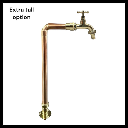 Bespoke XL Size Vintage Style Handmade Copper and Brass Kitchen Tap