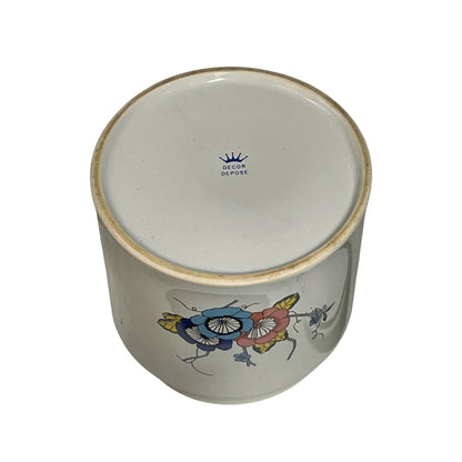 close up of a French table bin on a white background 
