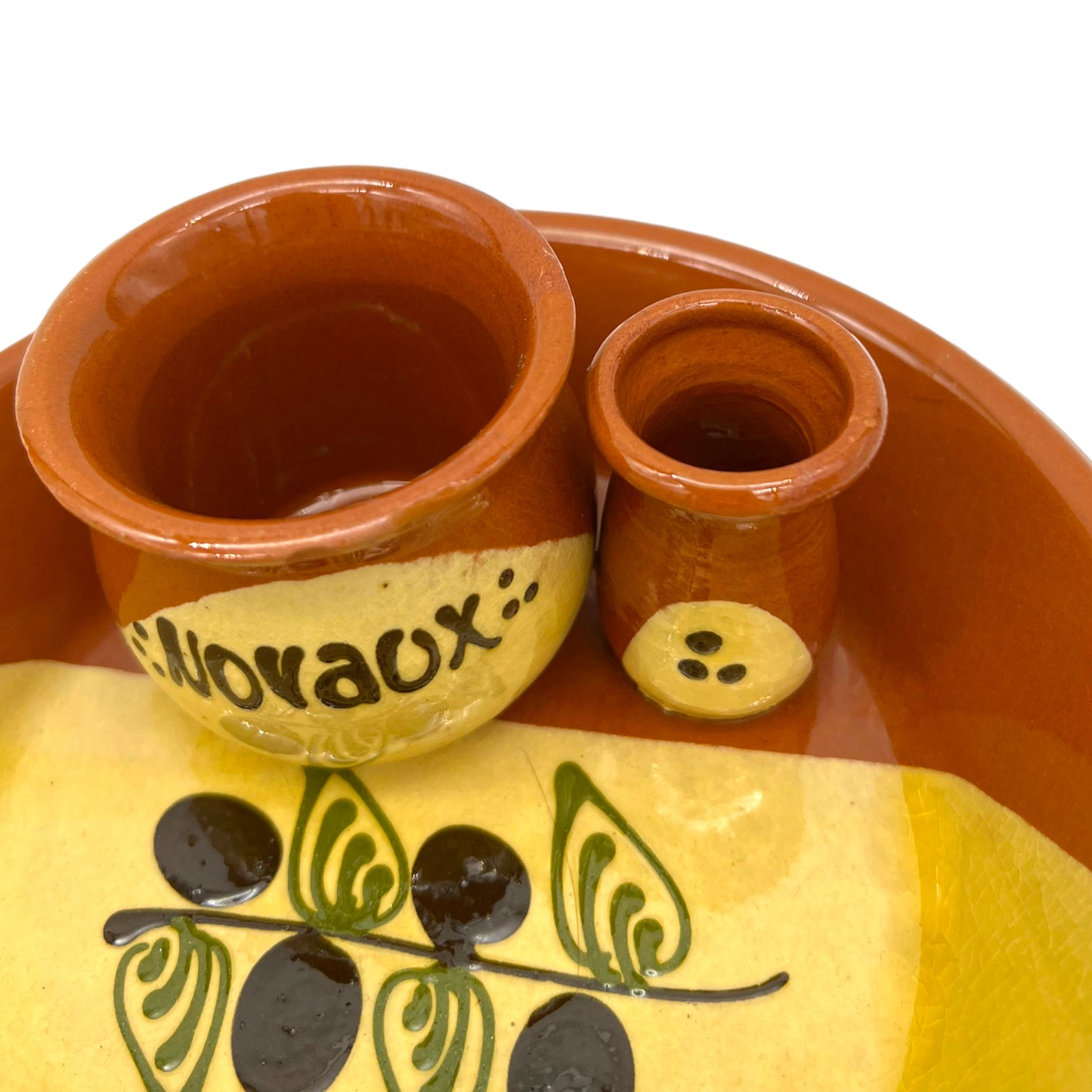 Traditional French Olive Dish with Stone/Pit Pot and Pick Pot, Tapas Dish (B67)