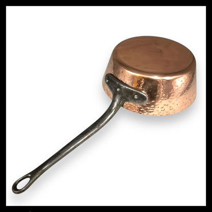 Vintage French Copper Saute Pan, 22cm Saucepan with Tin Lining, 2mm thick  for sale from All Things French Store