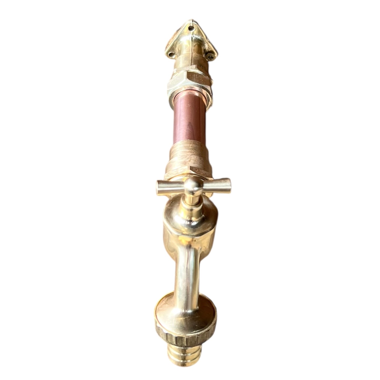 Vintage Style Copper & Brass Wall Mounted Tap – Custom Size for Exposed Pipework