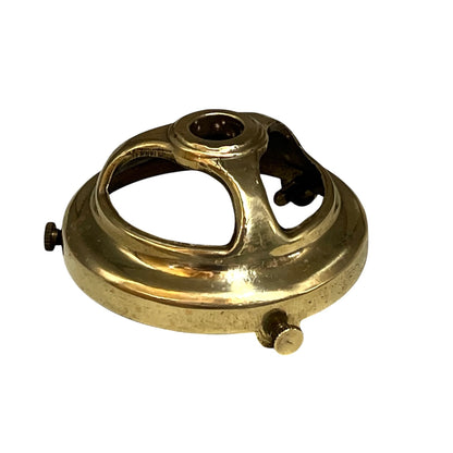 Brass vintage lampshade holder on a white background
