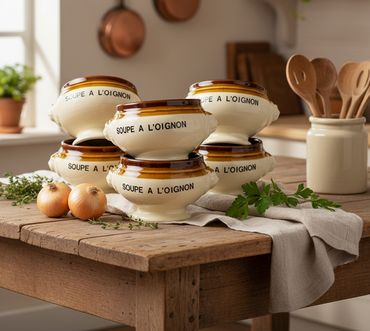 6 Vintage French Lion’s Head Soup Bowls –  Soupe a L'Oignon Pots