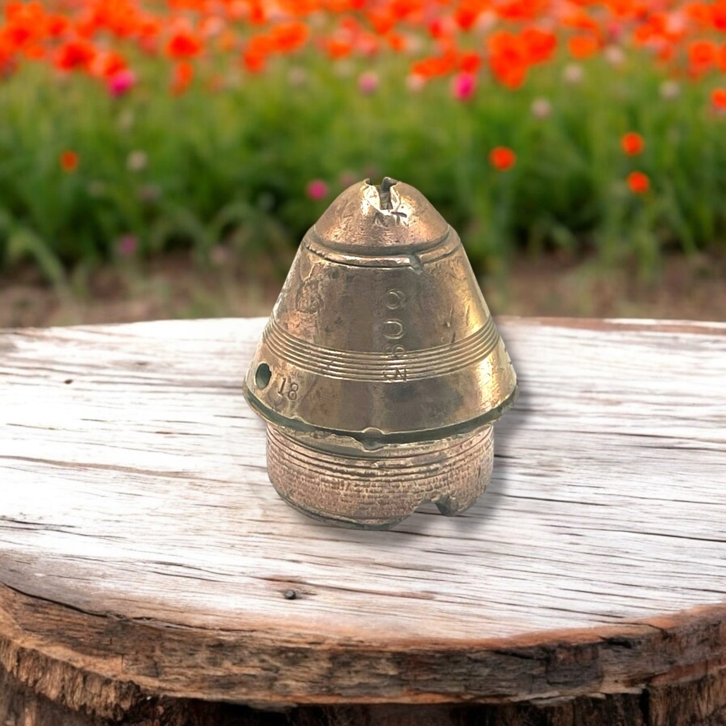 WW1 Brass Artillery Fuse - great as a Paperweight, Battlefield Find