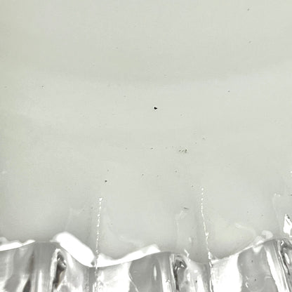 Vintage French Opaline Milk Glass Coolie Pendant Shade Clear Rim 26cm