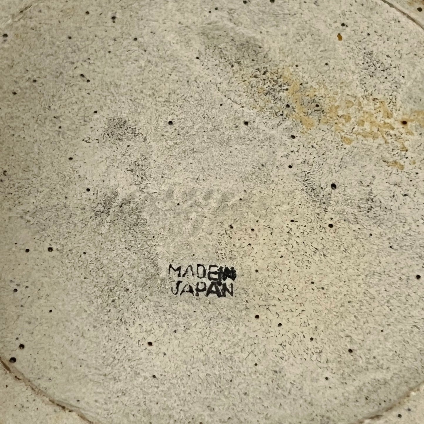 stoneware jar base  surface with 'MADE IN JAPAN' stamp