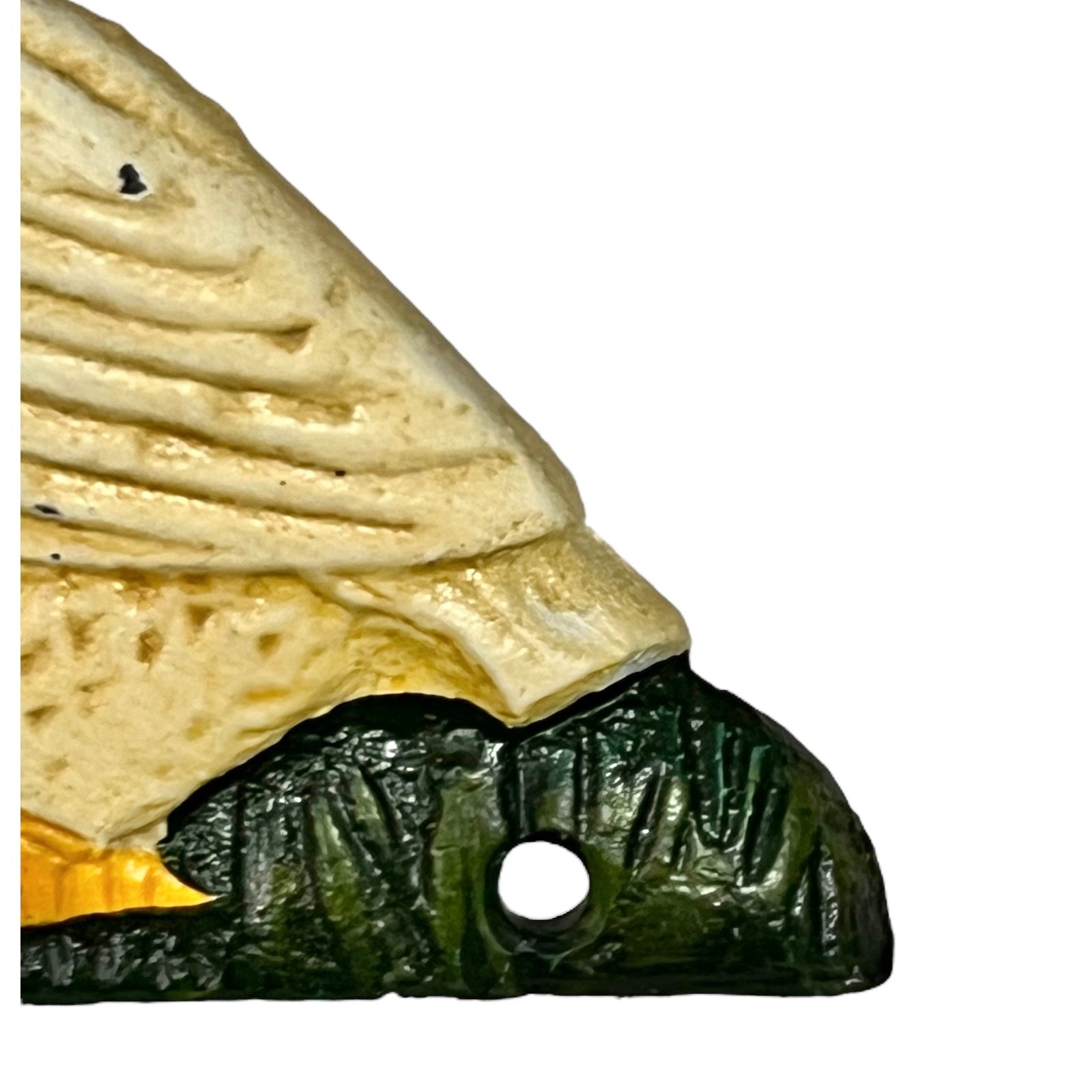 Close up of toilet roll holder with a goose design on a white background