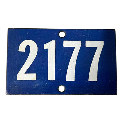 Vintage French Enamel Door Numbers, Garden Gatepost Numbers, Houses 2170 - 2189