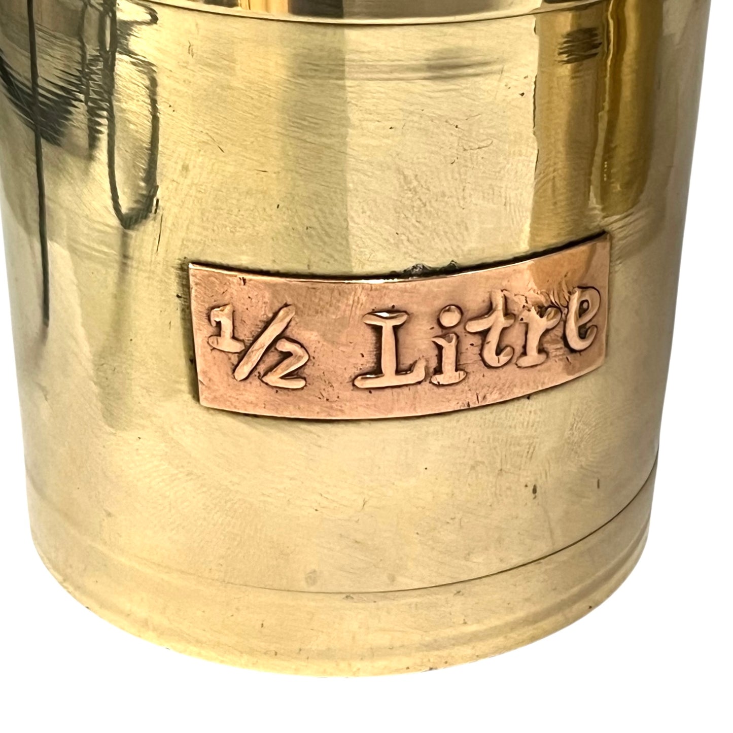 Set of 6 Vintage French Brass Cider Measuring Cups – Long-Handled Brocante Kitchen Decor