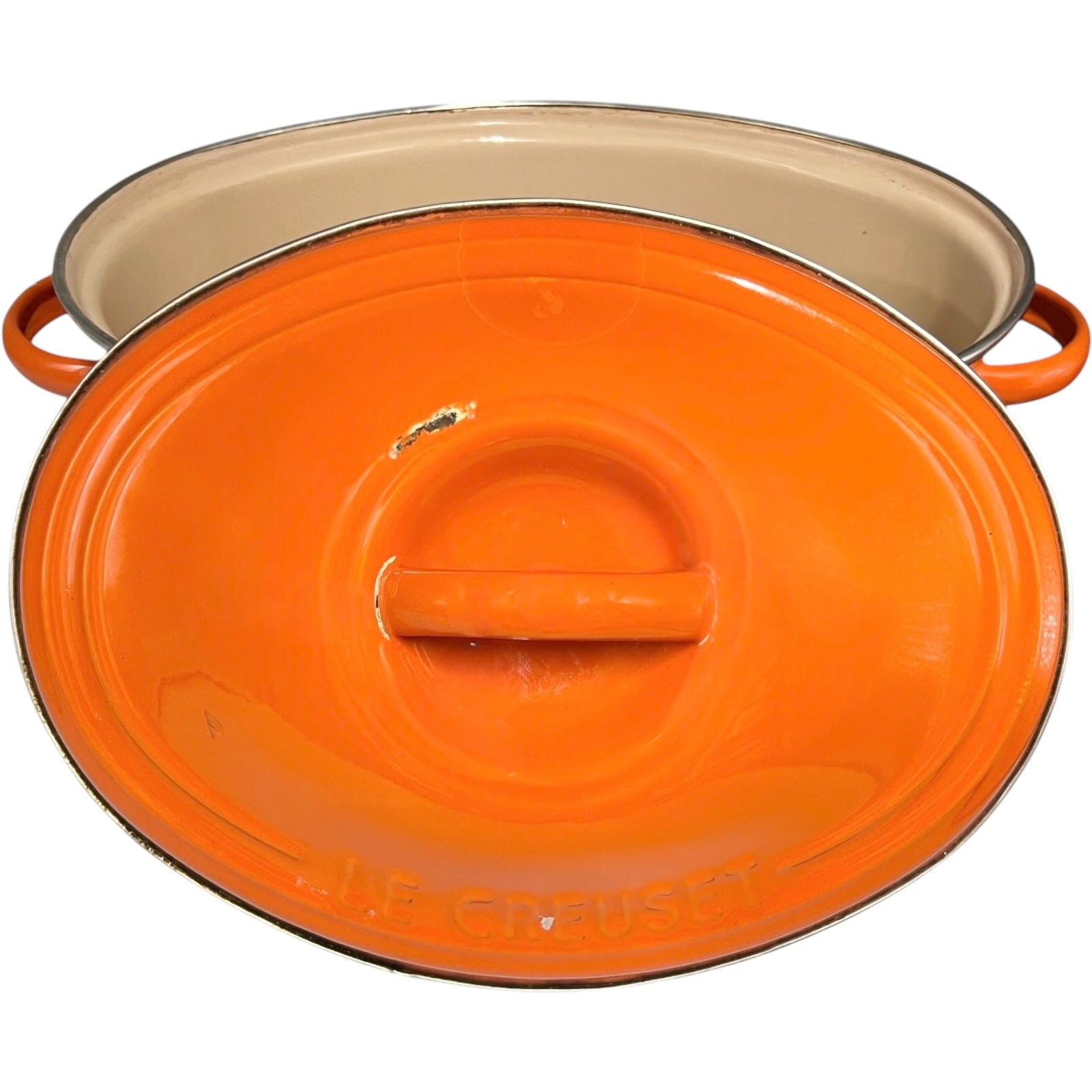 Le Creuset Casserole Dish, Orange Enamel Coated Steel with Lid  2.5 litres