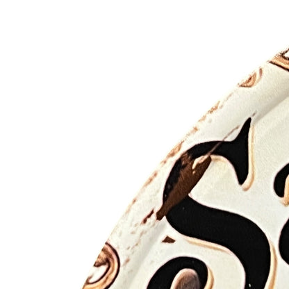 Close-up of a product with a brand logo on a white background