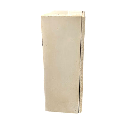 Close-up of a bathroom cabinet.