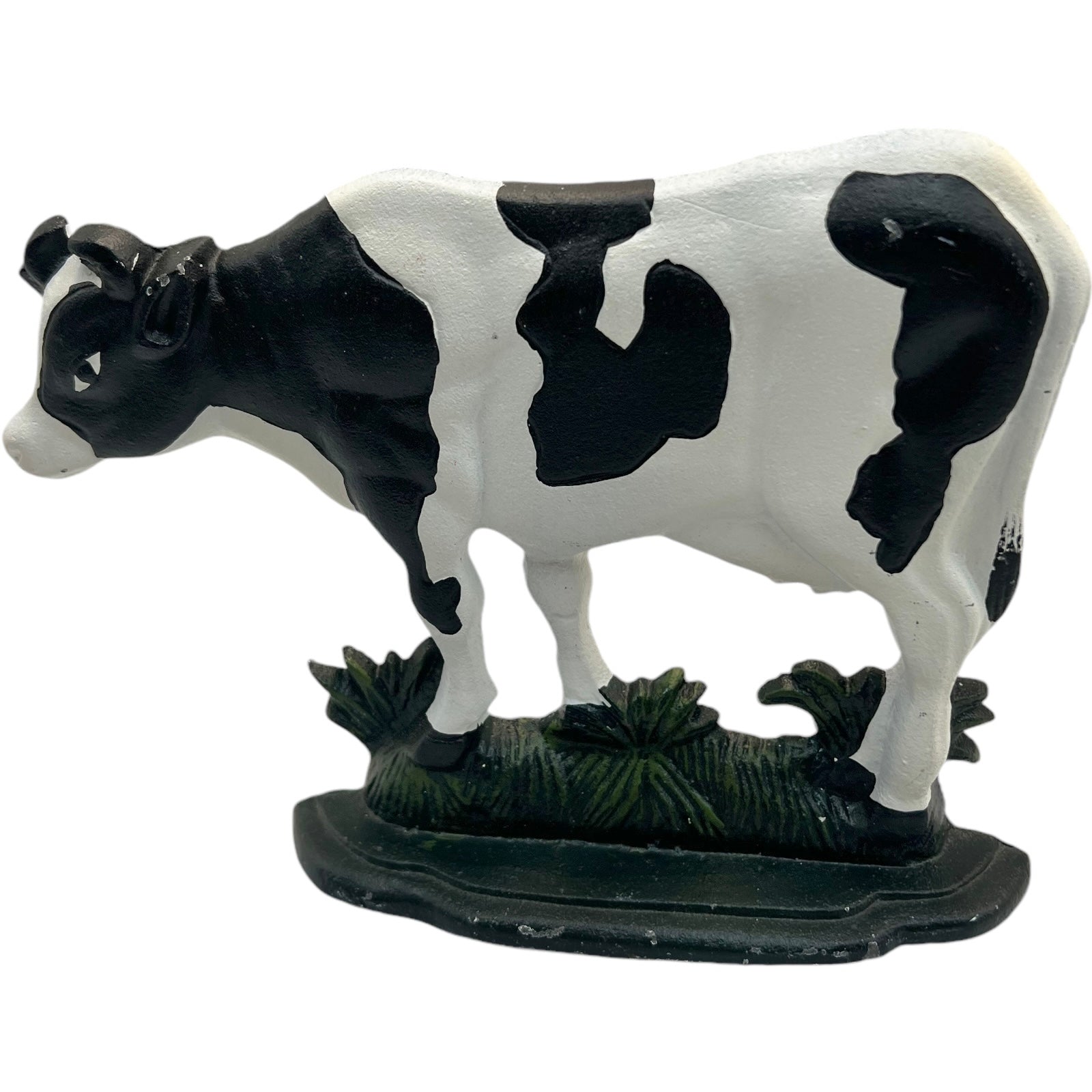 French Cast Iron Cow Door Stop, Farmhouse Chic Doorstop Wedge, Door Stay