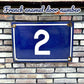 image Vintage French enamel door number 2 