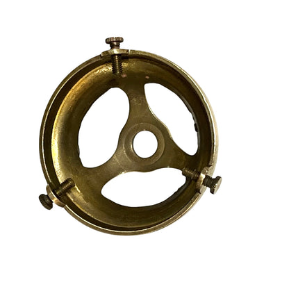 Brass vintage lampshade holder on a white background