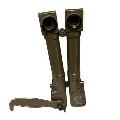 WWII Huet Paris 8x24 H/6400 Mle 1936 Military Trench Periscope Binoculars & Case