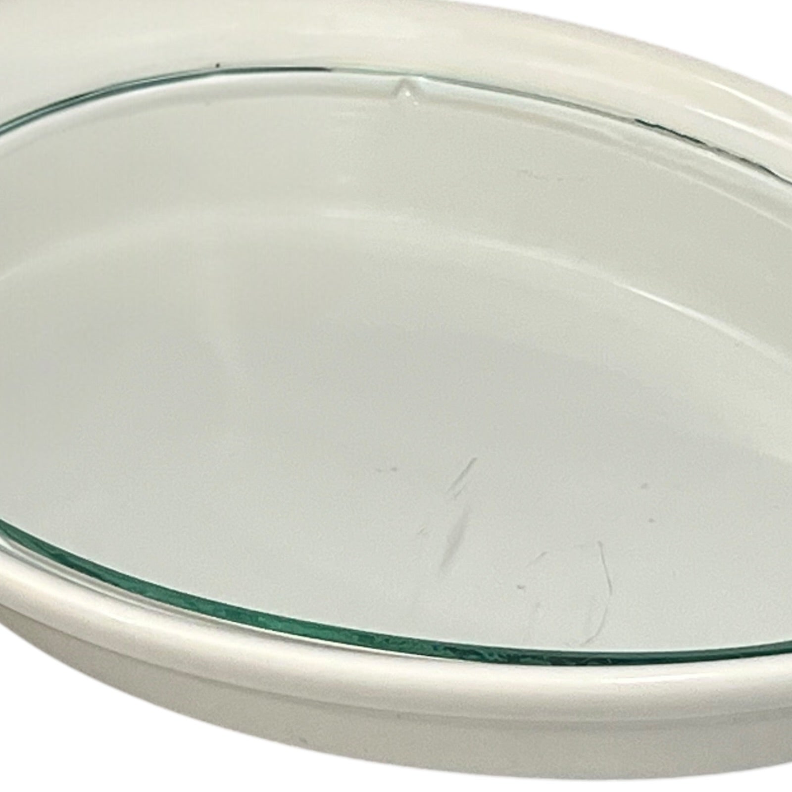 Clear glass lid on a white background