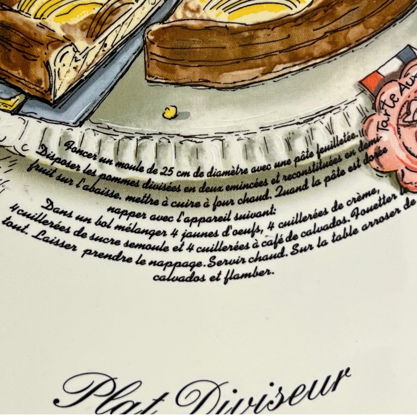 Illustration of a cake with text and a decorative element on a white background