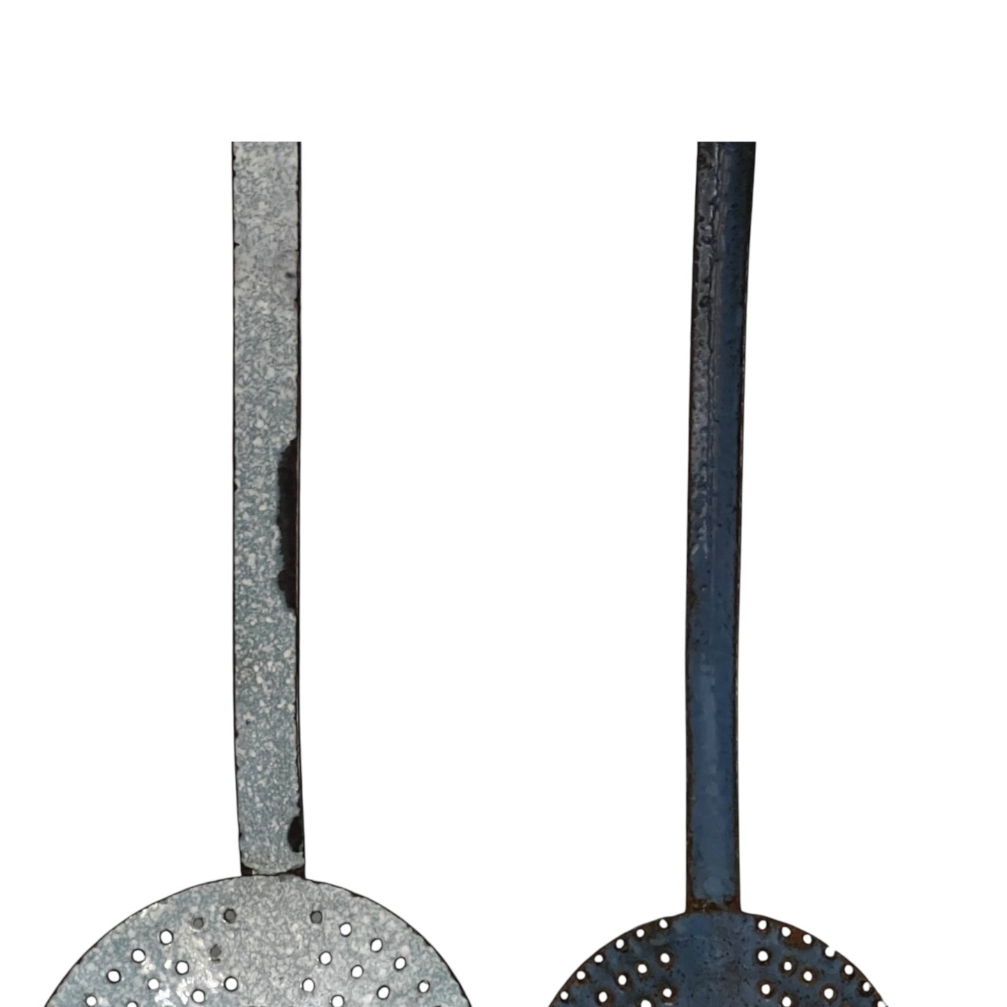 Vintage French Enamel Kitchen Utensils – Set of 4 Ladles & Strainers