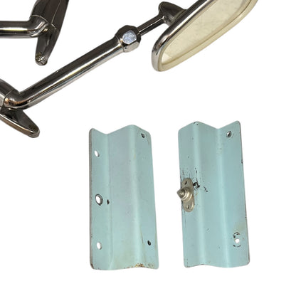 Pair of Rare Vintage Extending Chrome Car Mirrors – TP-RT III 77, Classic Towing Mirrors