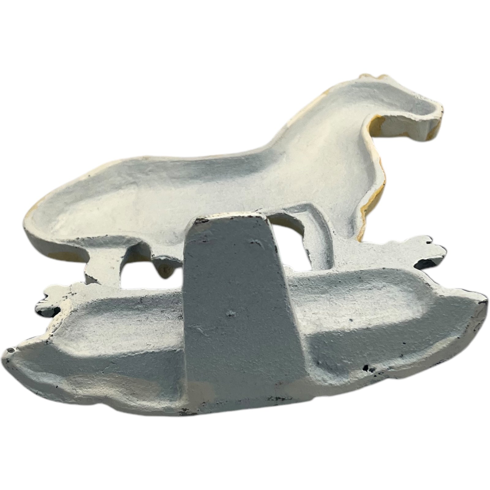 French Cast Iron Horse Door Stop, Farmhouse Chic Doorstop Wedge, Door Stay