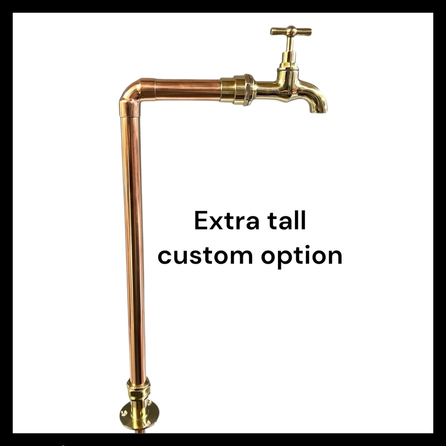 Bespoke XL Size Vintage Style Handmade Copper and Brass Kitchen Tap (T57)