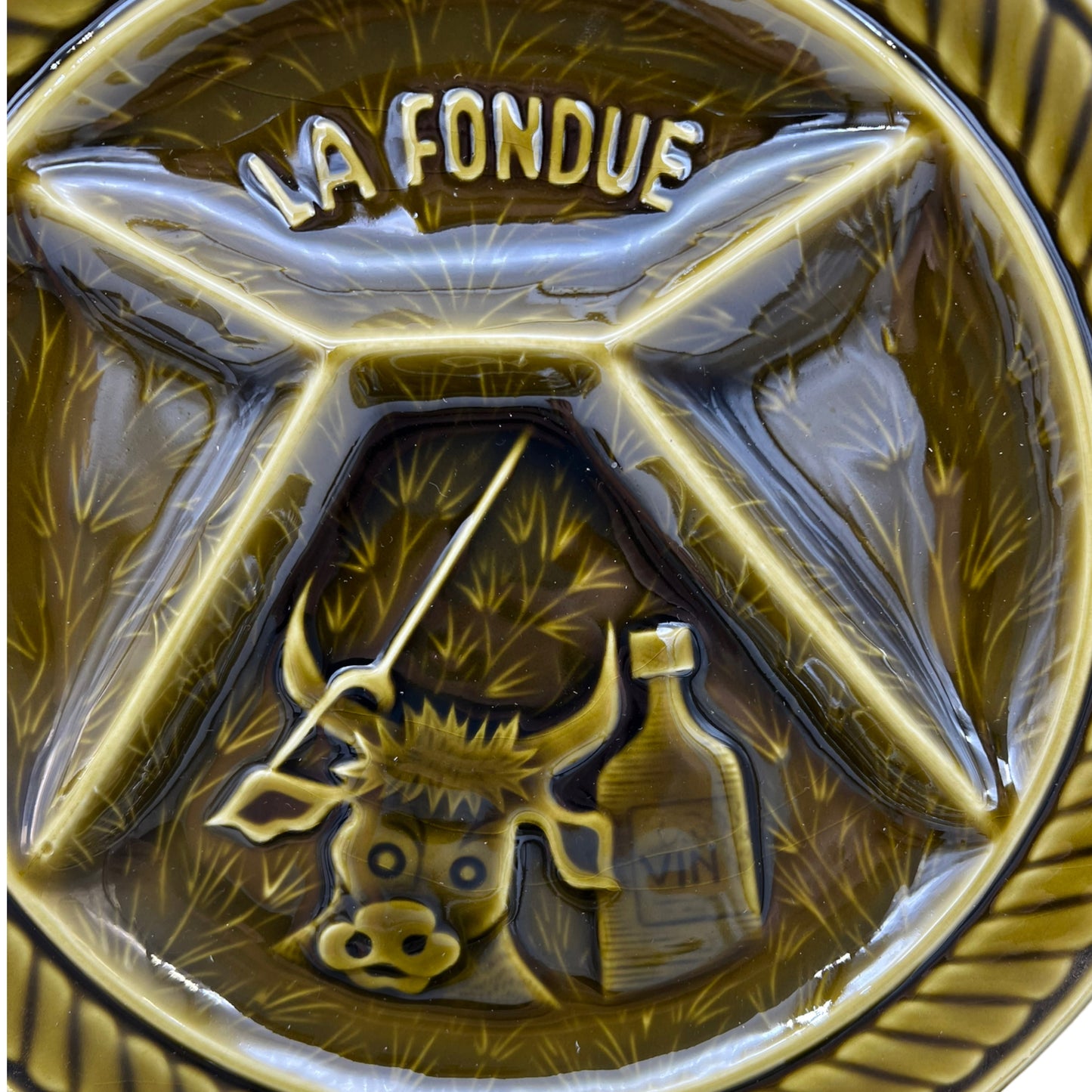 image 4 French vintage fondue plates sold by All Things French Store