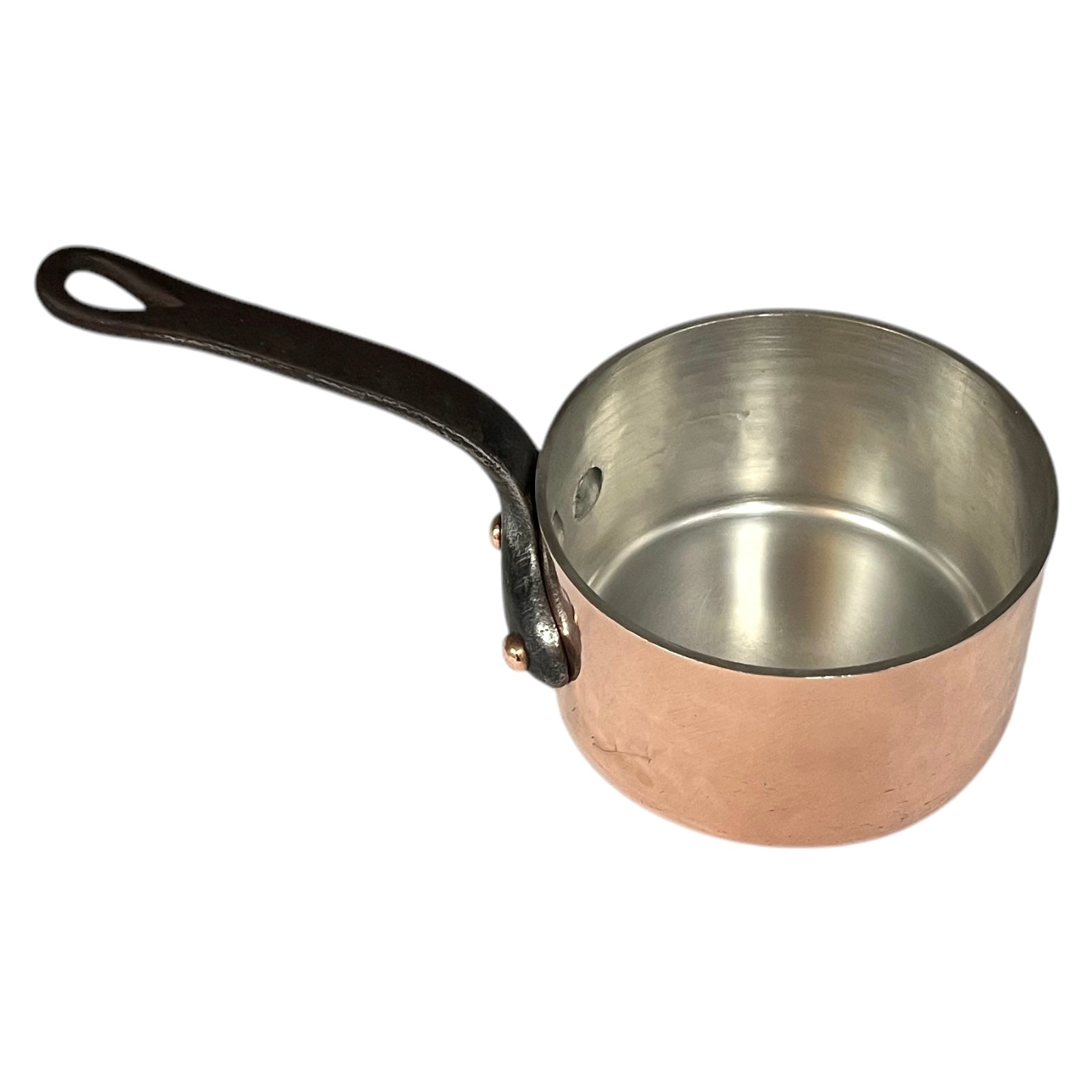 Vintage French Copper Saucepan Pot 3mm with Brand New Tin Lining