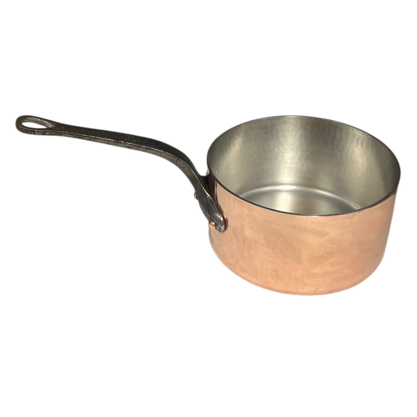 Vintage French Copper Saucepan Pot 22cm with Brand New Tin Lining 3mm 3.25kg 