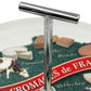 French ceramic cheeseboard with metal handle for sale