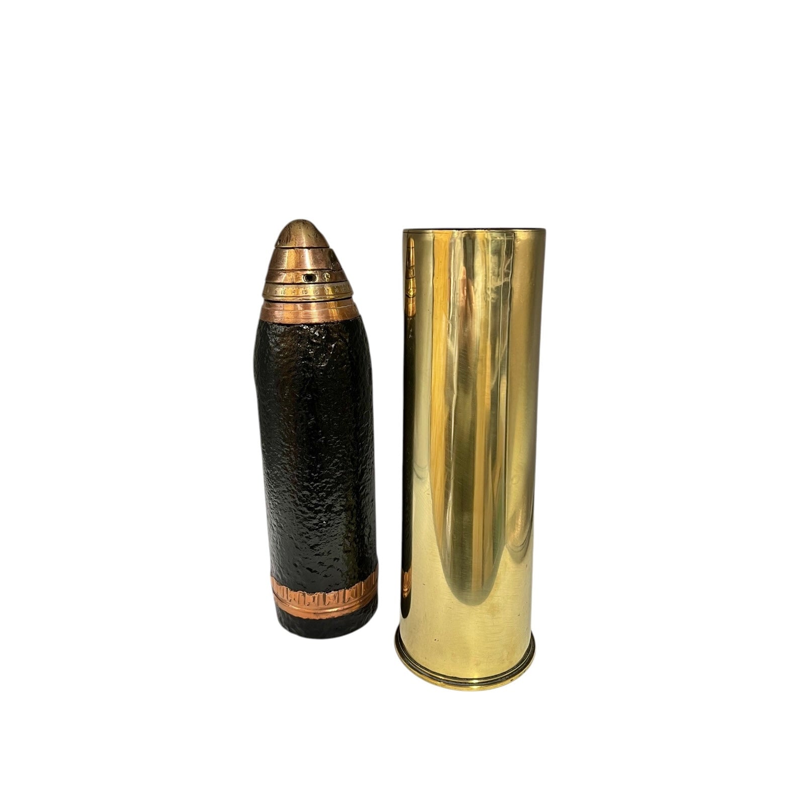 WW1 18 pounder door stop or fireside ornament on a white background