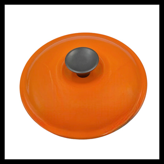 Vintage Le Creuset orange replacement pan lid for sale from All Things French Store