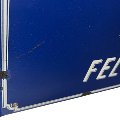 Close up of French road sign on a white background