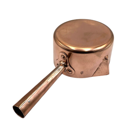 French Chef Copper Sugar Pan, Vintage Candy Caramel Pot, Matfer Stamp 