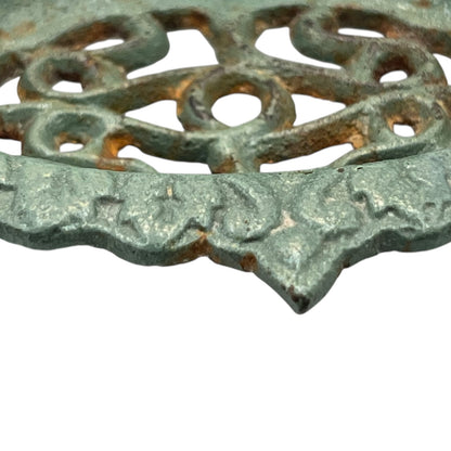 close up metal soap dish on a white background