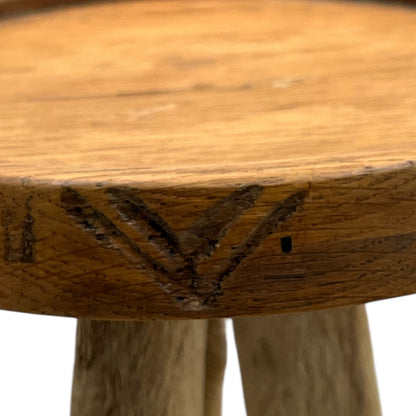 close up image of taxidermy stand top carving