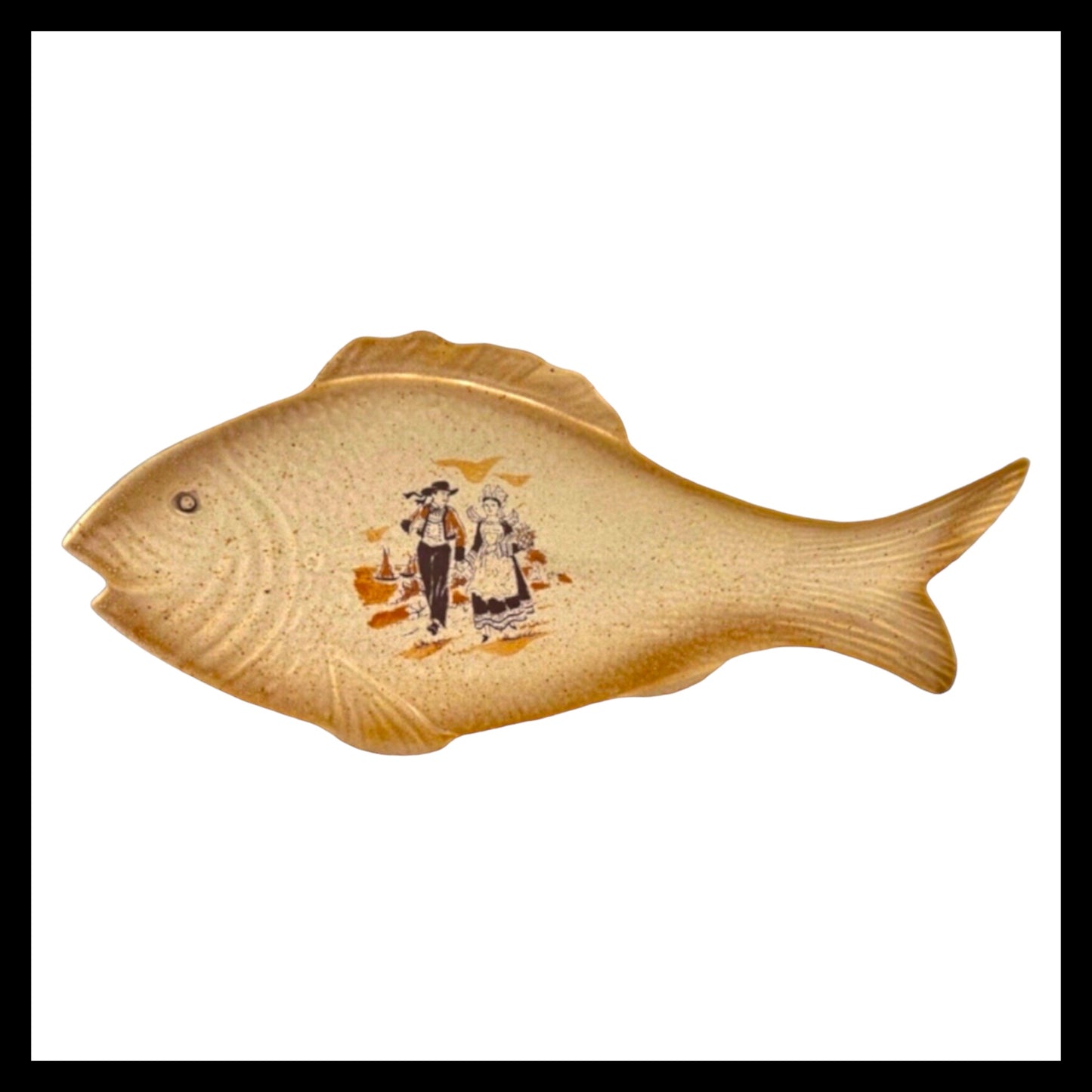 Traditional French large fish shaped serving platter, party platter for sale from All Things French Store