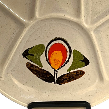 close up of fondue divided plate