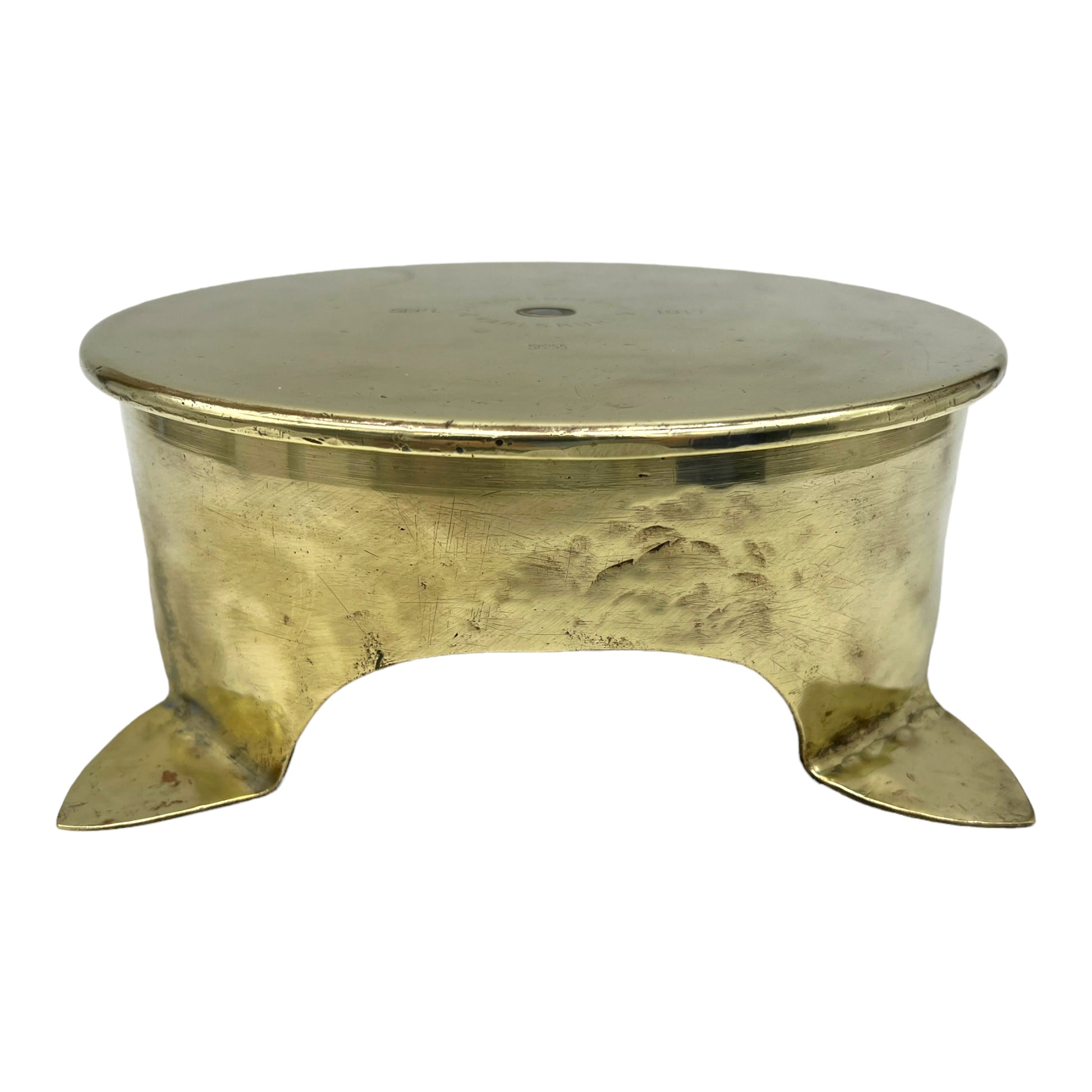 image German WW1 solid brass trench art pot stand 