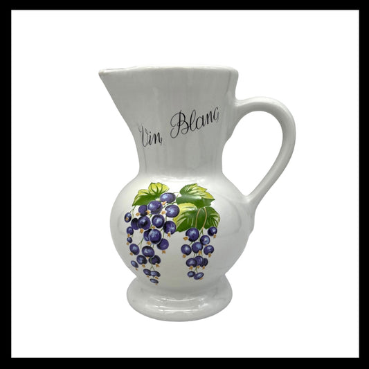 image French Revol porcelain white wine pitcher jug sold by All Things French Store