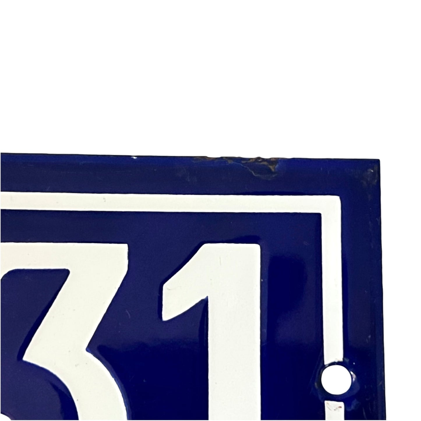 Vintage French Enamel House Number 131 – Original Door Plaque