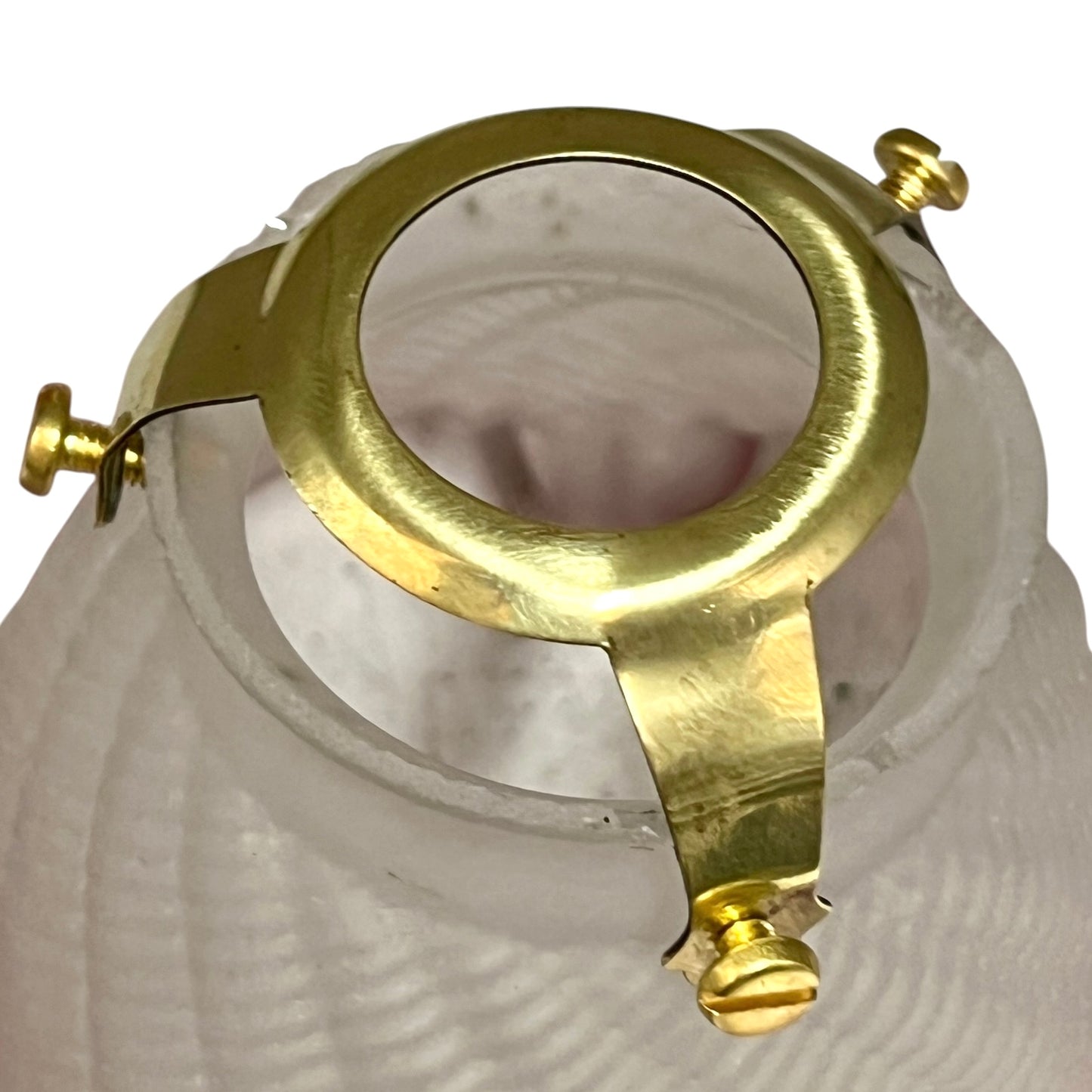 Gold brass gallery on a white background