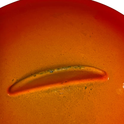 A Le Creuset vintage cast iron pot lid
