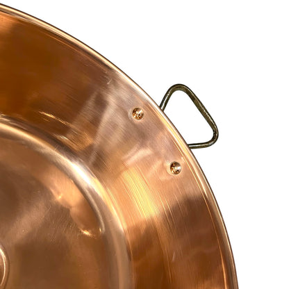 close up of copper sink