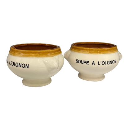 2 Vintage French Lion’s Head Soup Bowls –  Soupe a L'Oignon Pots