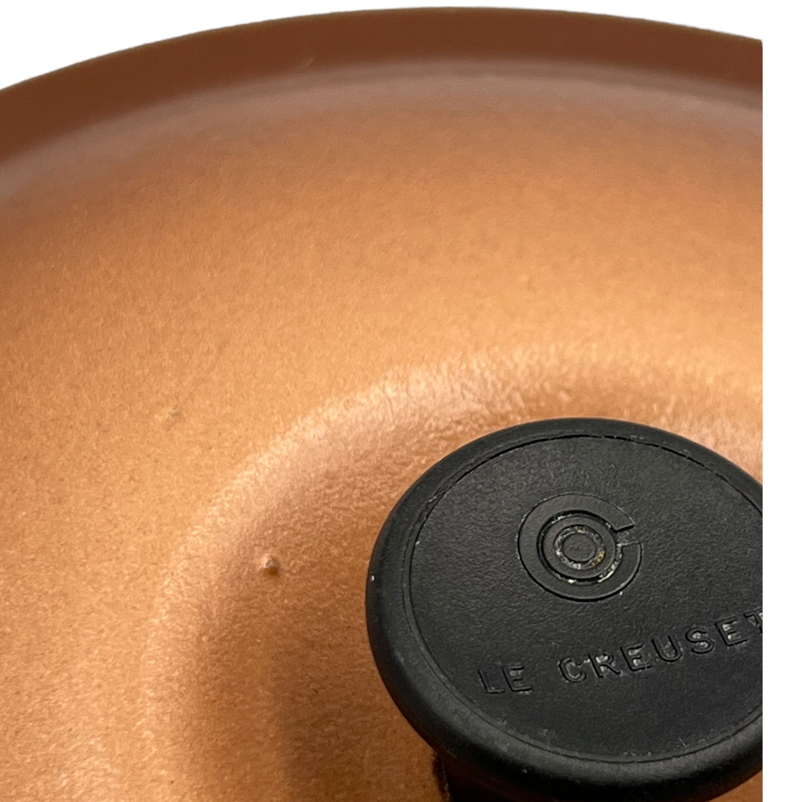 French vintage Le Creuset cast iron beige lid 